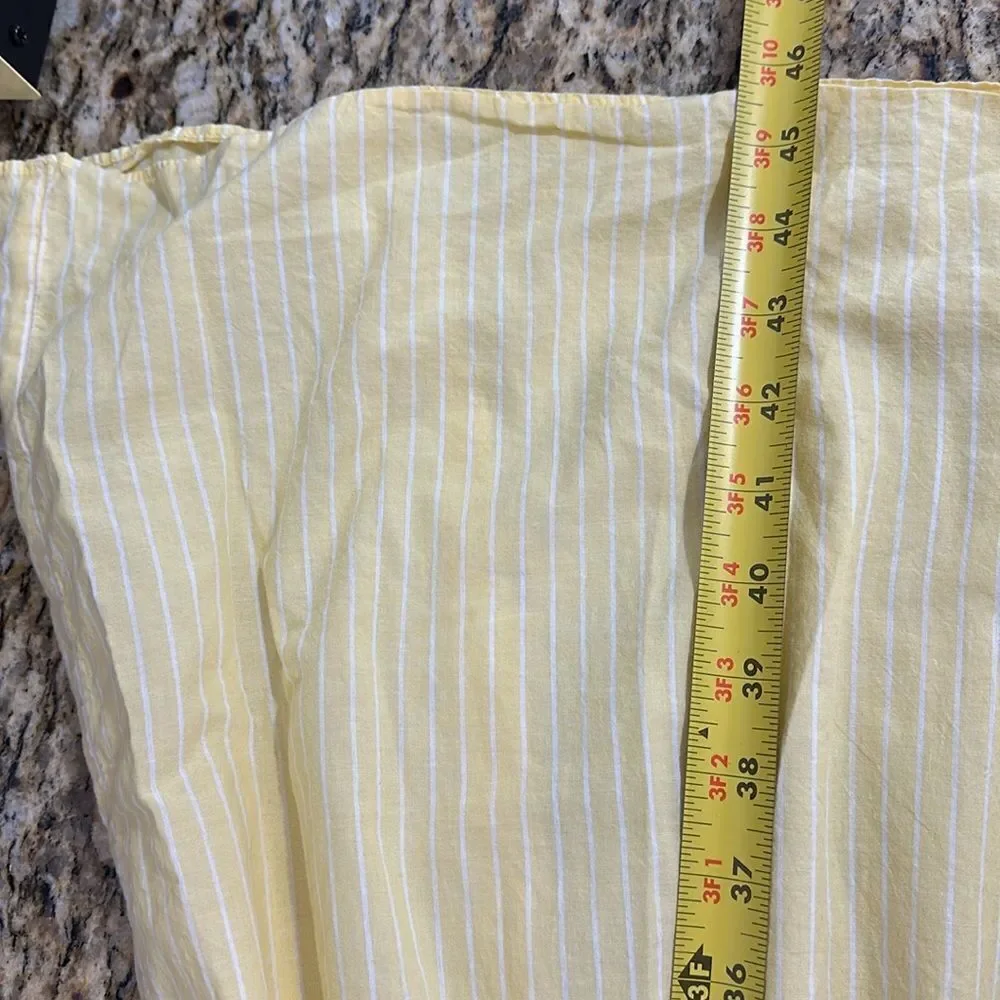 Madewell Cotton Striped Short Sleeve V-neck Midi Dress Size S